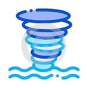 Tornado Sea Water Icon Vector Outline Illustration