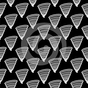 Tornado seamless pattern isolated on black background
