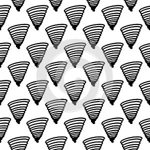 Tornado seamless pattern isolated on white background