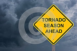 Tornado Season Ahead Caution Sign