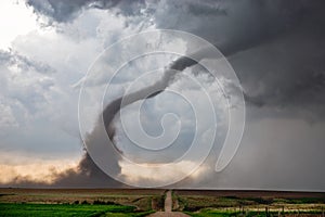 Tornado during a severe weather outbreak