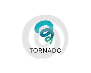 Tornado storm abstract vector logo design template. Creative abstract technology, cable, optical fiber, weather vector