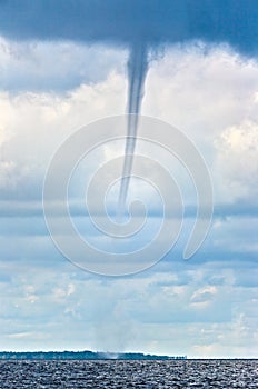 Tornado and storm clouds