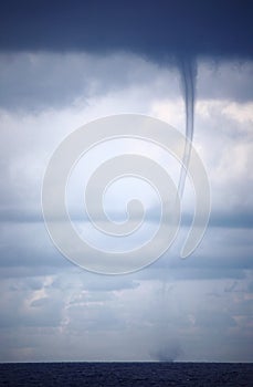 Tornado and storm clouds