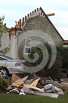 Tornado Storm Damage House Home Destroyed by Wind