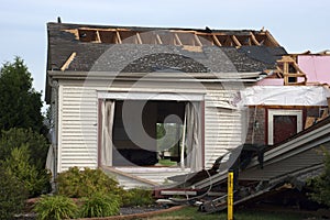 Tornado Storm Damage House Home Destroyed by Wind