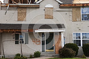 Tornado Storm Damage House Home Destroyed by Wind