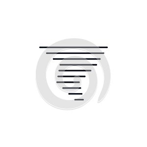 Tornado, storm weather, whirlwind thin line icon. Linear vector symbol