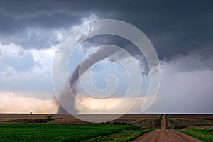 Tornado from a supercell thunderstorm