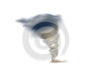 Tornado swirl isolated vector icon