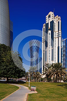 The Tornado Tower, is an iconic skyscraper in Doha, Qatar