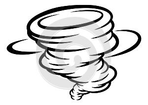 Tornado Twister Cyclone or Hurricane Icon Concept