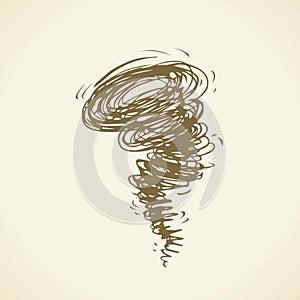 Tornado. Vector drawing