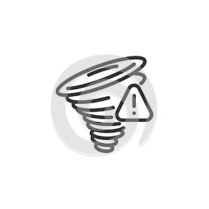 Tornado Warning line icon