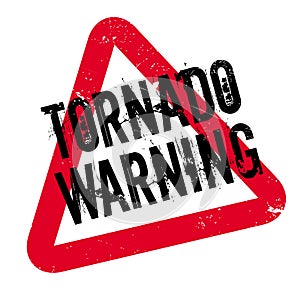 Tornado Warning rubber stamp