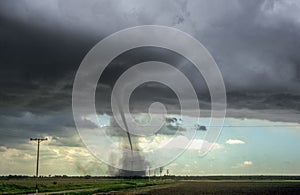 Strong tornado over the plains of eastern Colorado