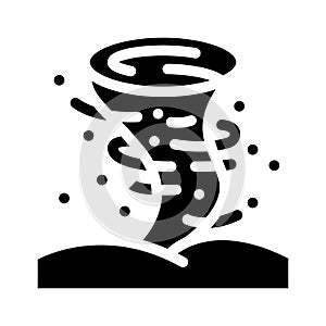 tornado weather glyph icon vector illustration