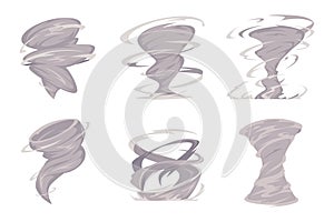 Tornado. Weather windy animation cartoon template exact vector bad weather cyclone vortex