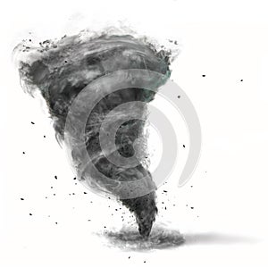 Tornado on white background