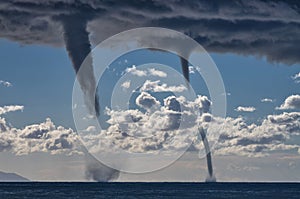 Tornados over the mediterranean sea