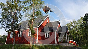 Tornehamns kyrka church near Abisko National Park in Sweden