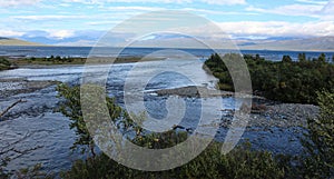 Tornetrask large lake, Abisko national park, northern Sweden