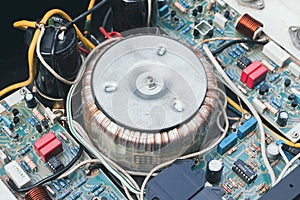 Toroidal transformer in electrical appliance
