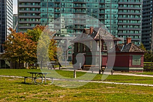 Toronto, CANADA - October 10, 2018: Roundhouse Park is home to t