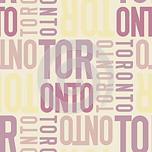 Toronto, canada seamless pattern