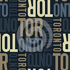 Toronto, canada seamless pattern