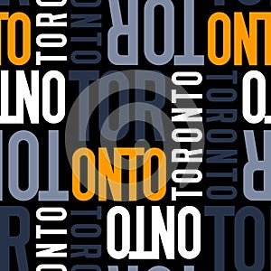 Toronto, canada seamless pattern