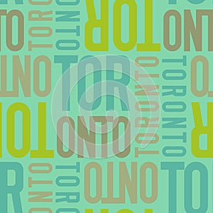Toronto, canada seamless pattern