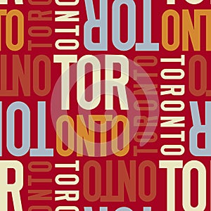 Toronto, canada seamless pattern