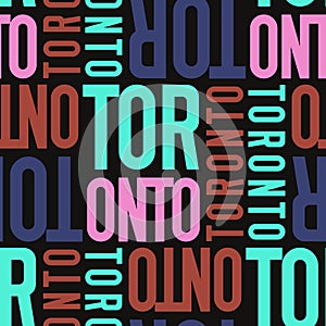 Toronto, canada seamless pattern