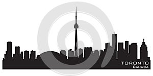 Toronto Canada skyline. Detailed vector silhouette