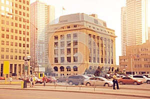 Toronto city center at evening time.