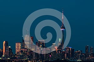 Toronto City Skyline in the Evening