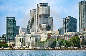 Toronto city skyline, Ontario, Canada. Beautiful Toronto\'s skyline over lake. Toronto business and finance center