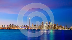 Toronto city Skyline at sunset Canada