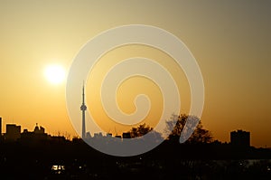 Toronto city sun rise