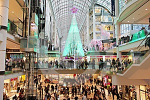 Toronto Eaton Center Christmas shopping