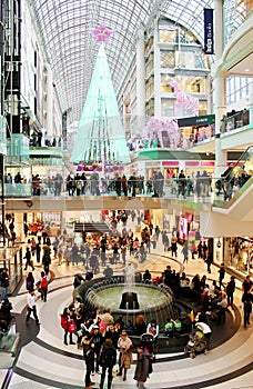 Toronto Eaton Centre Christmas Shopping