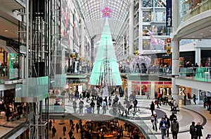 Toronto Eaton Centre Christmas Shopping