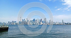 Toronto Islands Lookout at Downtown Toronto at morning time