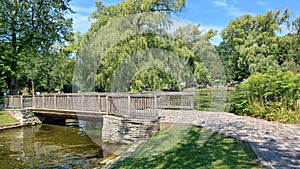 Toronto Islands park view in summer