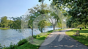 Toronto Islands park view in summer