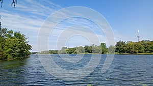 Toronto Islands park view in summer