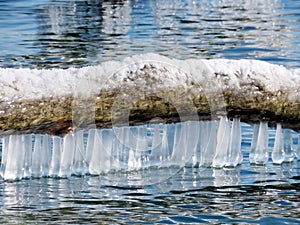 Toronto Lake the view of icicles 2018