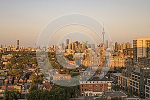 Toronto s skyline at dusk as seen from Centre Island