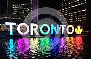 TORONTO sign at Nathan Phillips Square photo